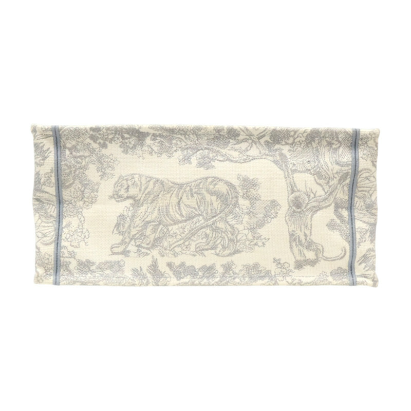 米白色 緹花帆布 book tote M 肩背包 泛黄【Dior 迪奧】 M1296ZTDT-3