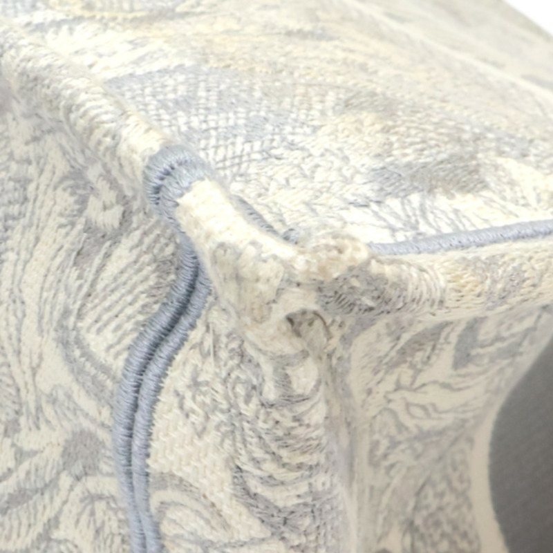 米白色 緹花帆布 book tote M 肩背包 泛黄【Dior 迪奧】 M1296ZTDT-10