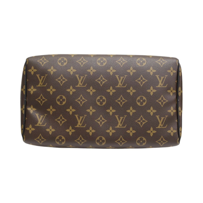 棕色 原花 PVC塗層帆布 Speedy Soft 30 Dark 兩用包【LOUIS VUITTON LV 路易威登】 M12243-3