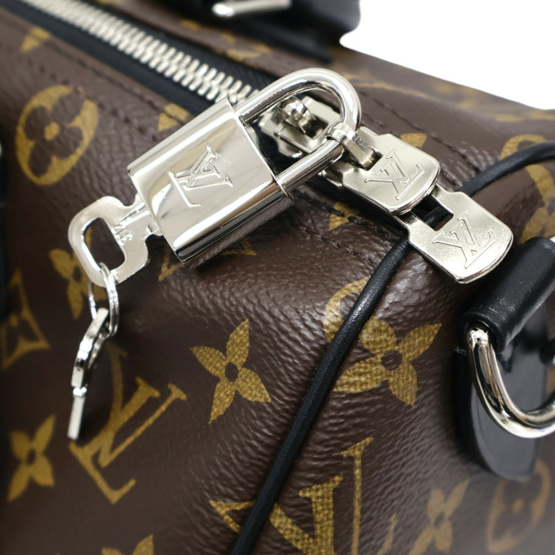 棕色 原花 PVC塗層帆布 Speedy Soft 30 Dark 兩用包【LOUIS VUITTON LV 路易威登】 M12243-15
