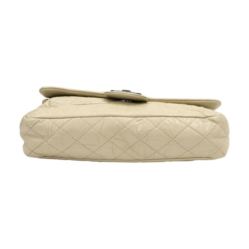 米色 牛皮 Matelasse 復古鏈 斜背包 肩背包 銀扣【CHANEL 香奈兒】-2