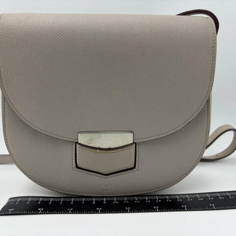 Celine Trotteur 粒面皮革馬鞍包