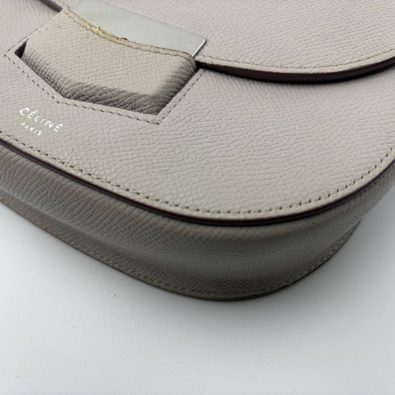 Celine Trotteur 粒面皮革馬鞍包-8