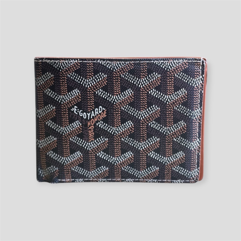 Goyard Victoire 經典黑棕八卡短夾-0