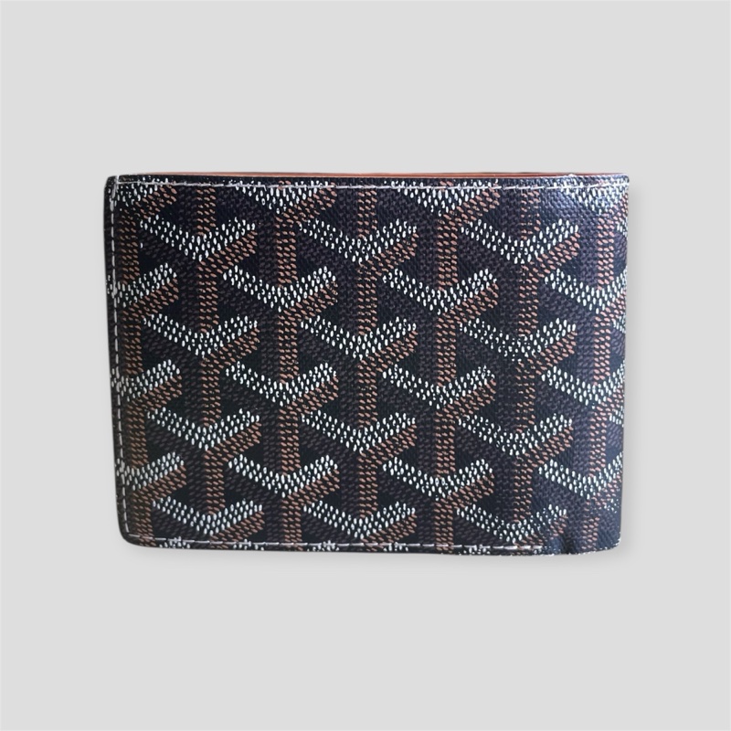 Goyard Victoire 經典黑棕八卡短夾-1