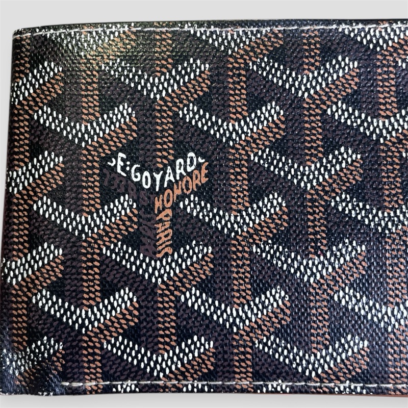 Goyard Victoire 經典黑棕八卡短夾-2