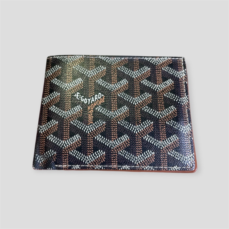 Goyard Victoire 經典黑棕八卡短夾-3