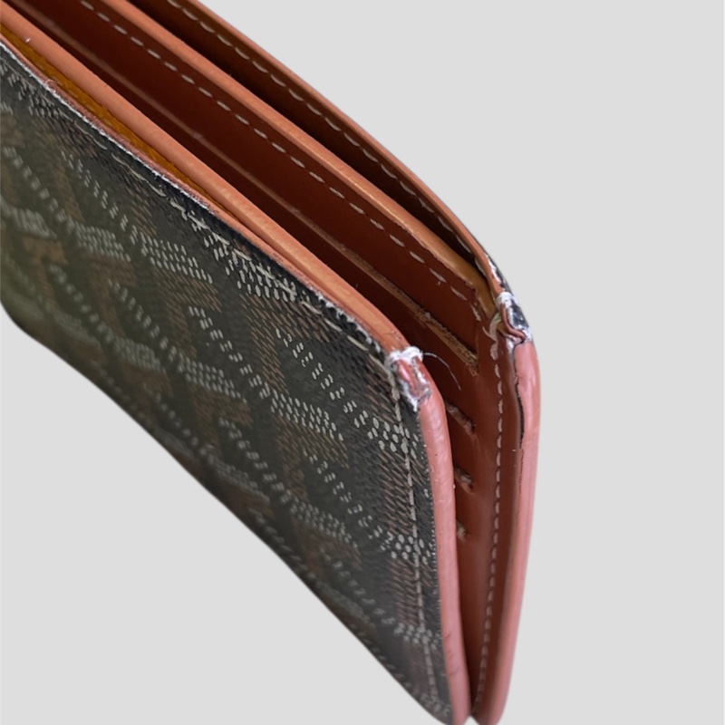 Goyard Victoire 經典黑棕八卡短夾-11