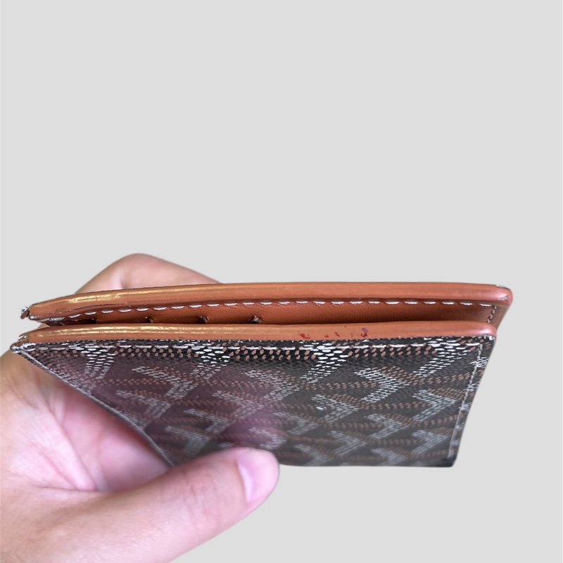 Goyard Victoire 經典黑棕八卡短夾-13