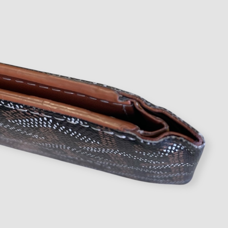 Goyard Victoire 經典黑棕八卡短夾-22