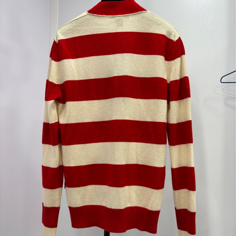 Louis vuitton/路易威登 Lv 女條紋針織衫 山羊絨 毛衣 開襟衫 外套 全新帶吊牌 S 碼-1