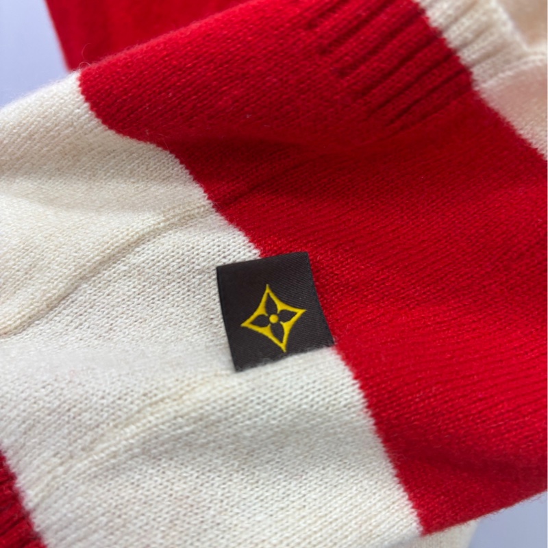 Louis vuitton/路易威登 Lv 女條紋針織衫 山羊絨 毛衣 開襟衫 外套 全新帶吊牌 S 碼-3