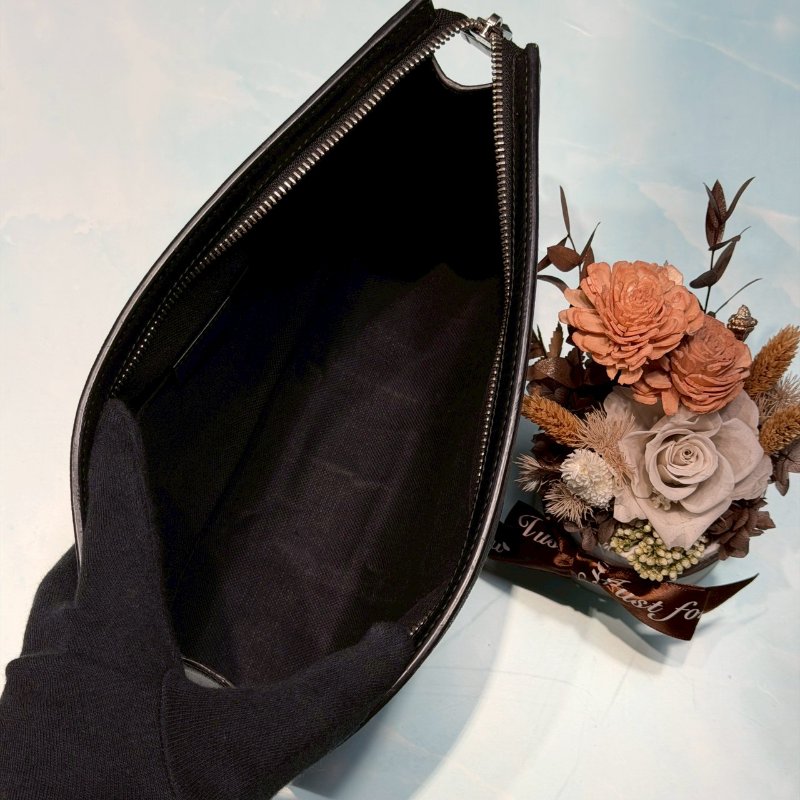 GUCCI 藍紅藍織帶手拿包-4