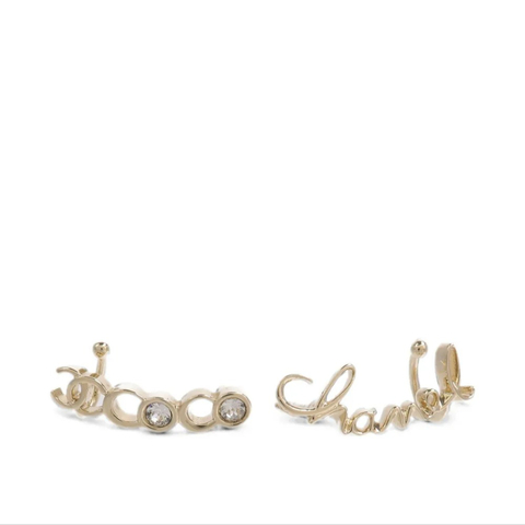 Chanel 香奈兒 草寫字母 耳環