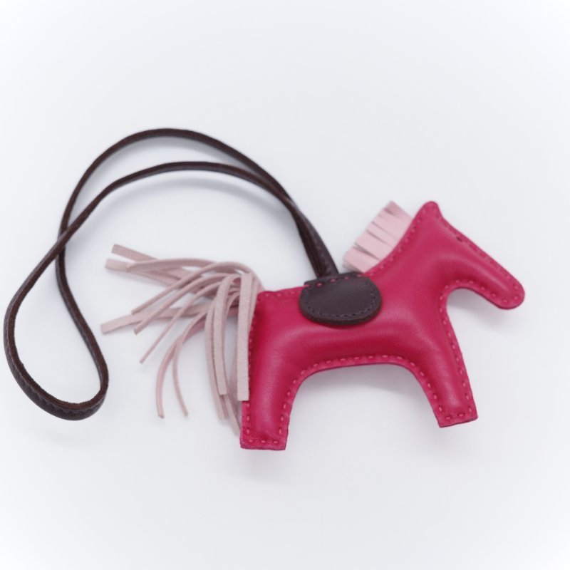 Hermes 愛馬仕 Rodeo PM  玫瑰紅 烏木 小羊皮 飛馬吊飾-1