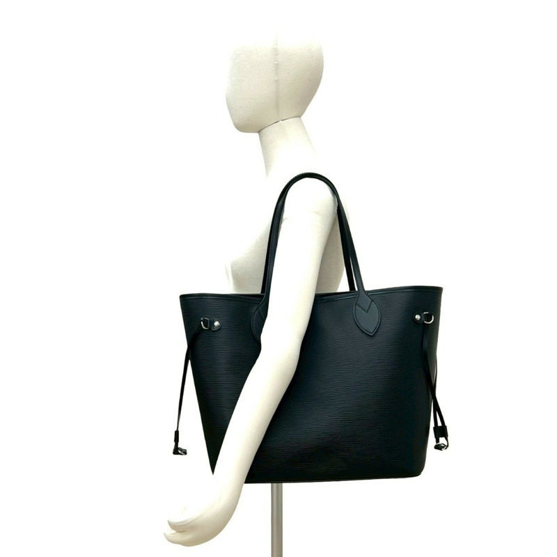路易威登 Neverfull MM Epi 皮革手提包/手袋，黑色 (5082d)-1