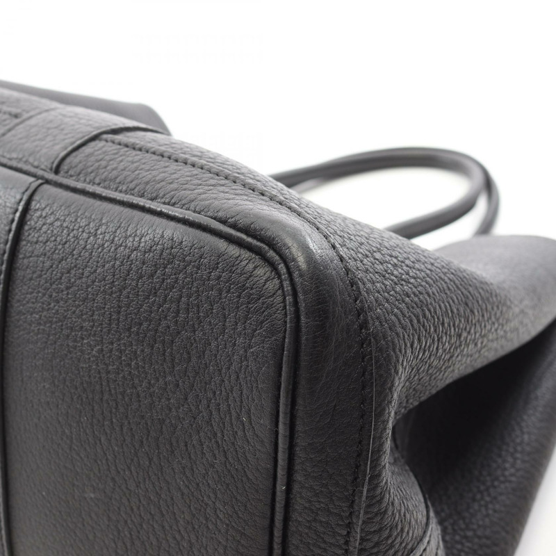 愛馬仕 Garden Party PM 手提包 Negonda 皮革 黑色 二手 女士 M SHW-7