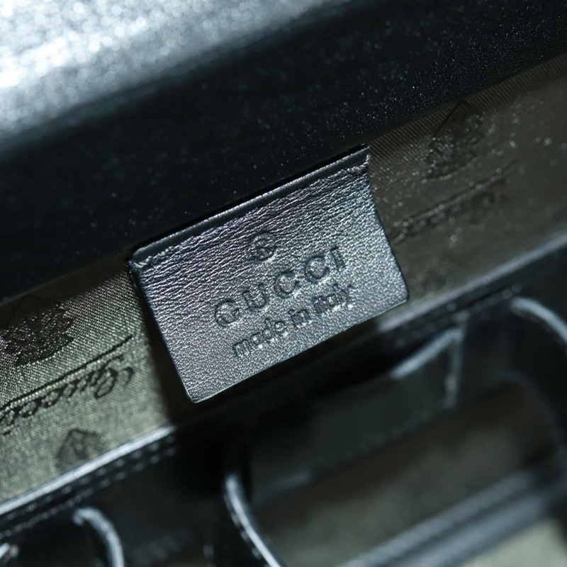 【日本直送】GUCCI GG帆布Guccissima化妝盒，皮革黑色銀色，正品編號171671SAM-22