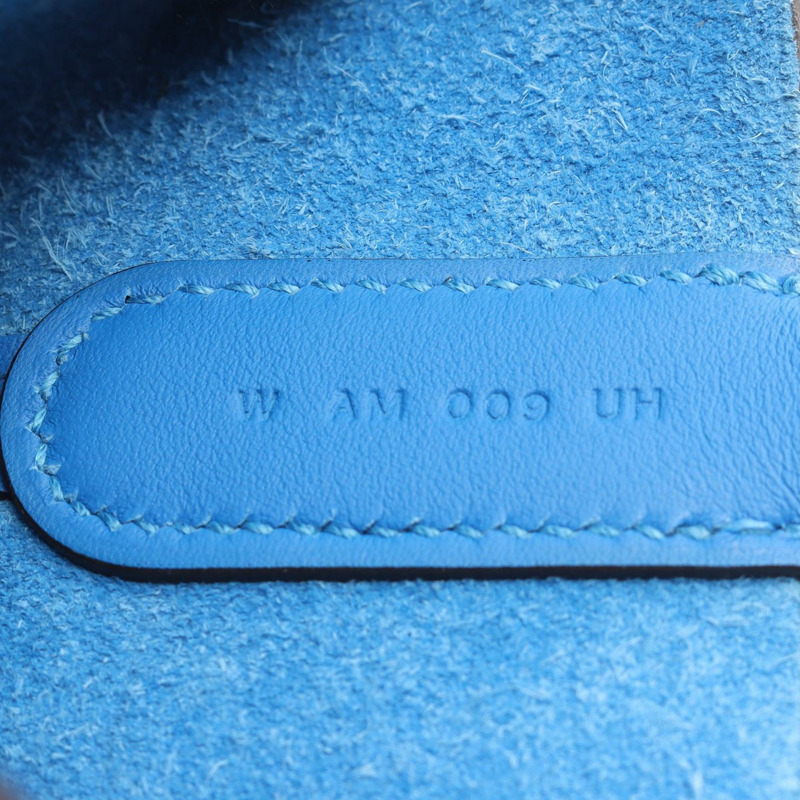 愛馬仕 (HERMES) in the loop 18 手提包，Taurillon Clemence Swift 皮革，藍色水鑽色，金色五金配件-4