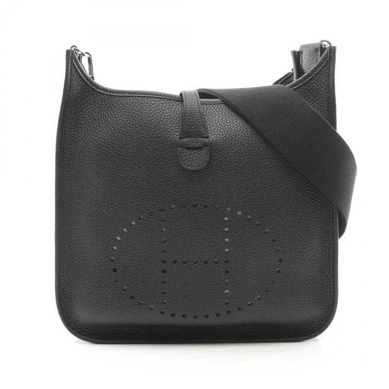 愛馬仕 Evelyne 3 PM 肩斜背包 U Taurillon Clemence 黑色 二手 SHW-0