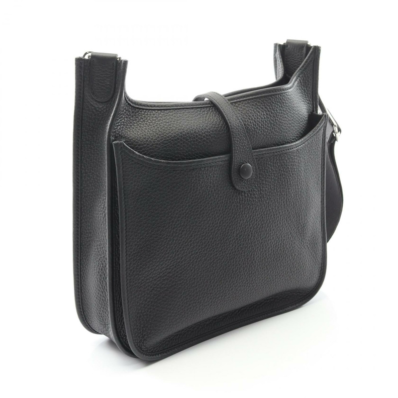 愛馬仕 Evelyne 3 PM 肩斜背包 U Taurillon Clemence 黑色 二手 SHW-1