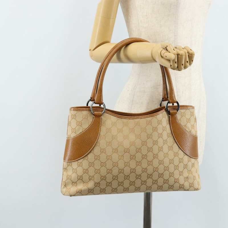 【日本直送】GUCCI GG帆布托特包 米棕色 113015 正品 173169V-22