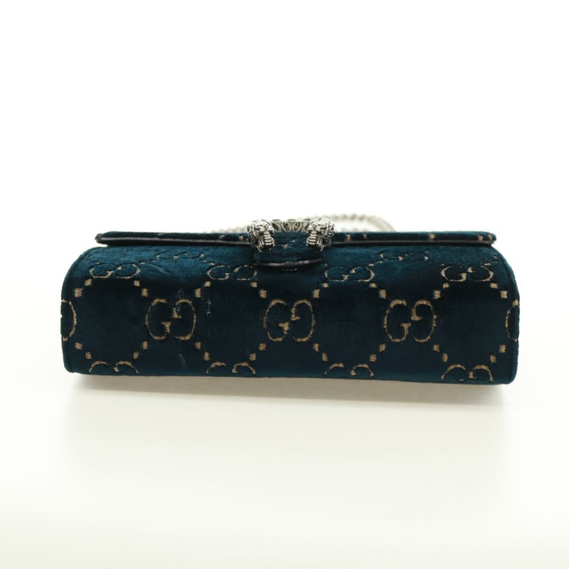 【日本直送】GUCCI Dionysus 鏈條單肩包 絲絨 海軍藍 銀色 401231 正品 173239V-4