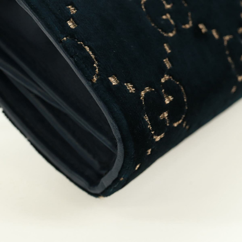 【日本直送】GUCCI Dionysus 鏈條單肩包 絲絨 海軍藍 銀色 401231 正品 173239V-16