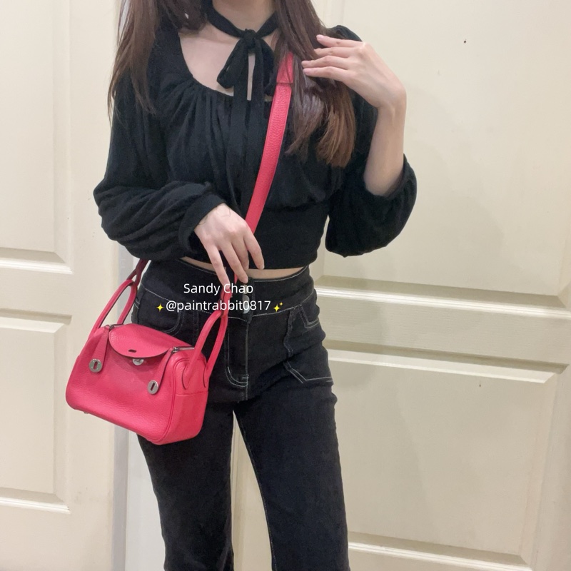 ෆ Hermes Mini Lindy 唇膏粉🈶2021購證-0