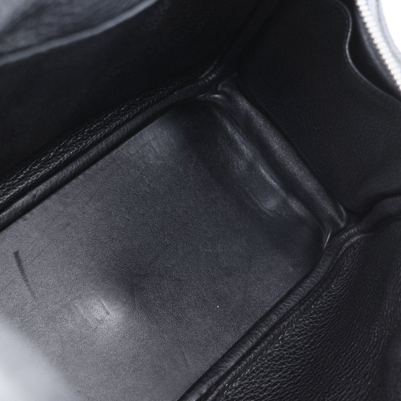 Hermès 愛馬仕 Lindy 30 黑色 銀扣 牛皮 手提包-19