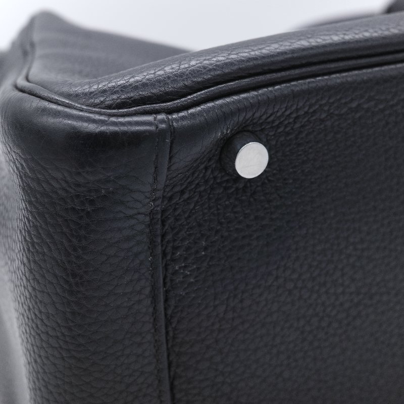Hermès 愛馬仕 Lindy 30 黑色 銀扣 牛皮 手提包-23