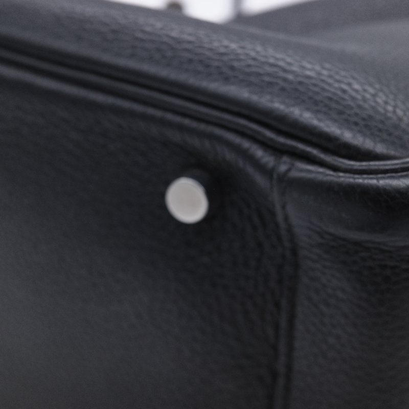 Hermès 愛馬仕 Lindy 30 黑色 銀扣 牛皮 手提包-25