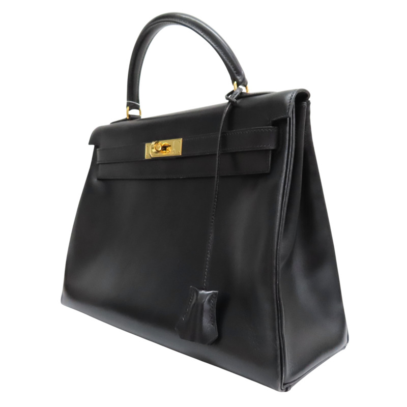 黑色 BOX牛皮 Kelly 32 凱莉包 兩用包 □B刻 金釦【HERMES 愛馬仕】-2