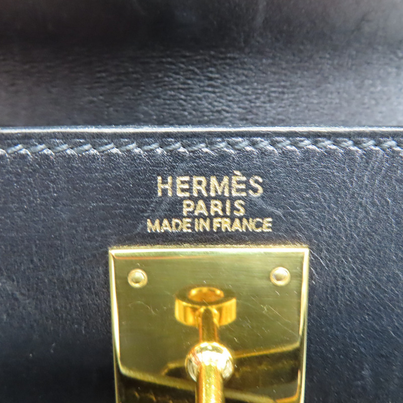 黑色 BOX牛皮 Kelly 32 凱莉包 兩用包 □B刻 金釦【HERMES 愛馬仕】-6