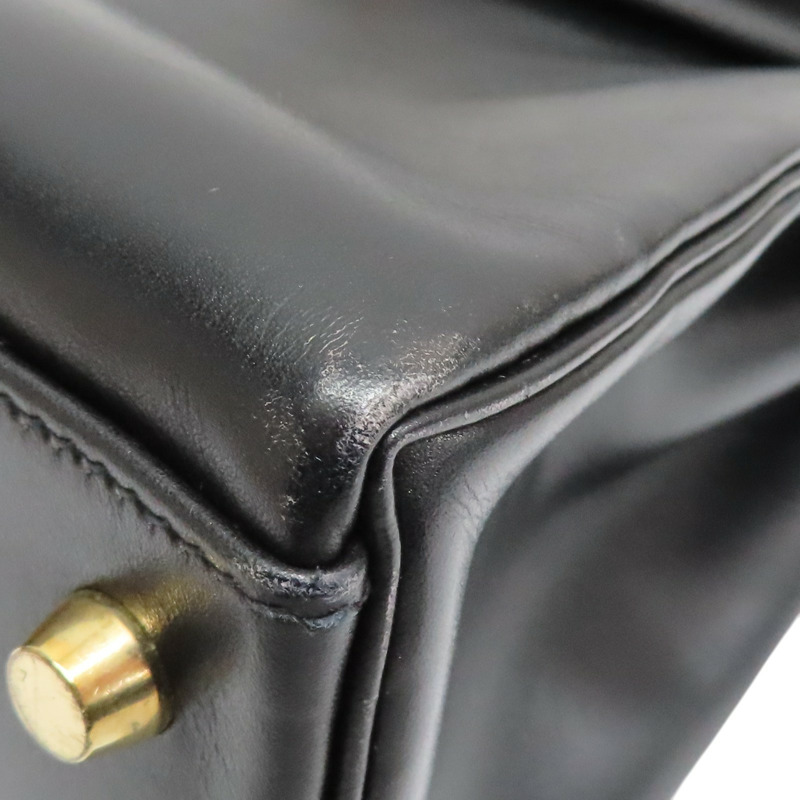 黑色 BOX牛皮 Kelly 32 凱莉包 兩用包 □B刻 金釦【HERMES 愛馬仕】-10