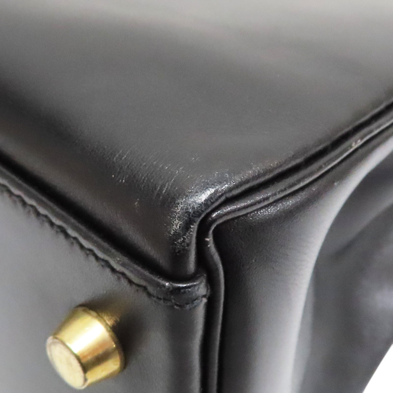 黑色 BOX牛皮 Kelly 32 凱莉包 兩用包 □B刻 金釦【HERMES 愛馬仕】-12