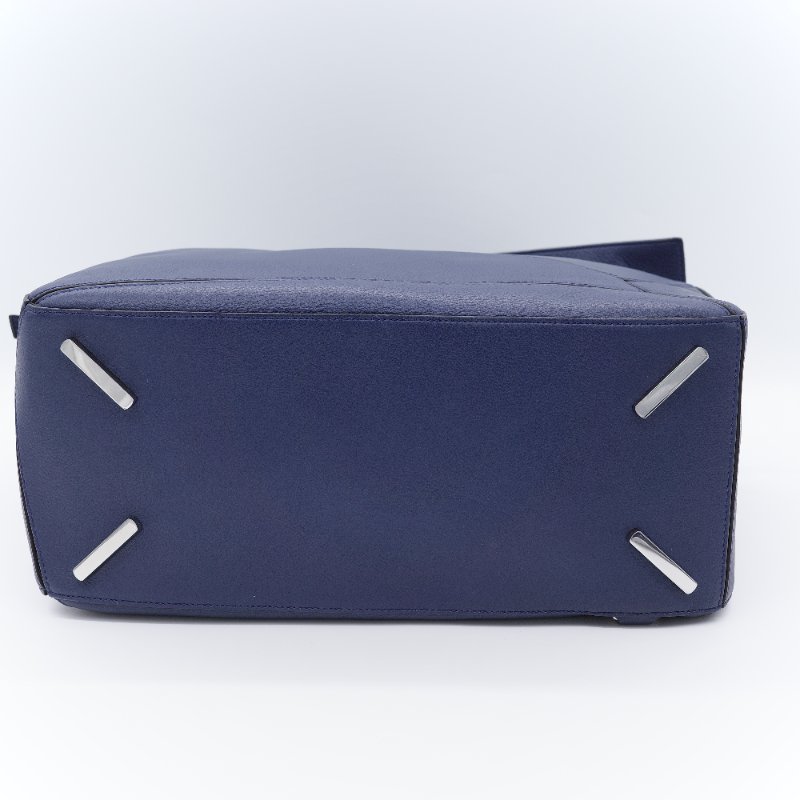 Loewe 羅威 Puzzle 大號 深藍色 牛皮 斜挎包 手提包-6