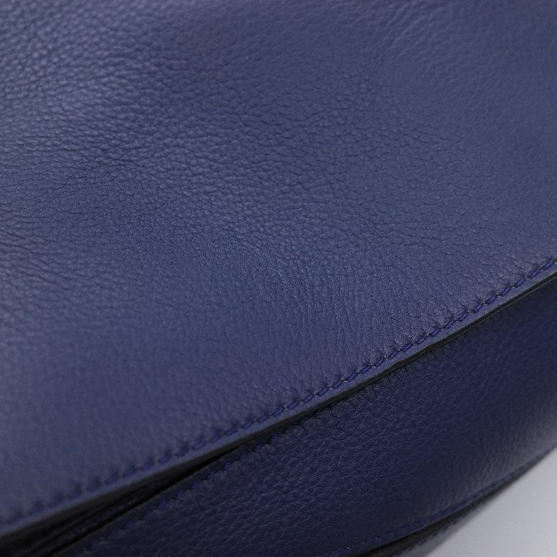 Loewe 羅威 Puzzle 大號 深藍色 牛皮 斜挎包 手提包-13