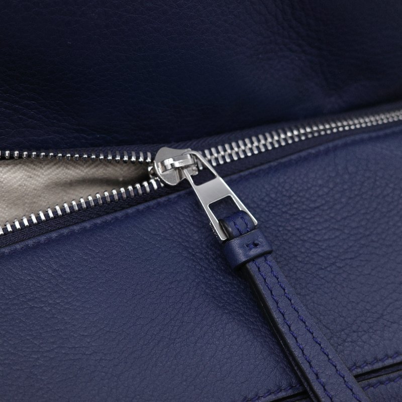 Loewe 羅威 Puzzle 大號 深藍色 牛皮 斜挎包 手提包-19