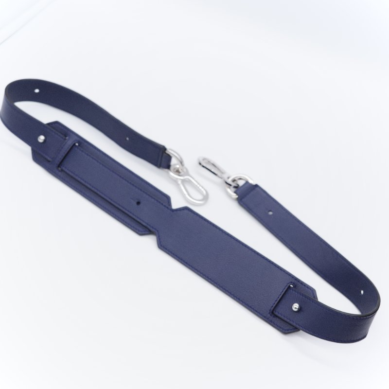 Loewe 羅威 Puzzle 大號 深藍色 牛皮 斜挎包 手提包-27