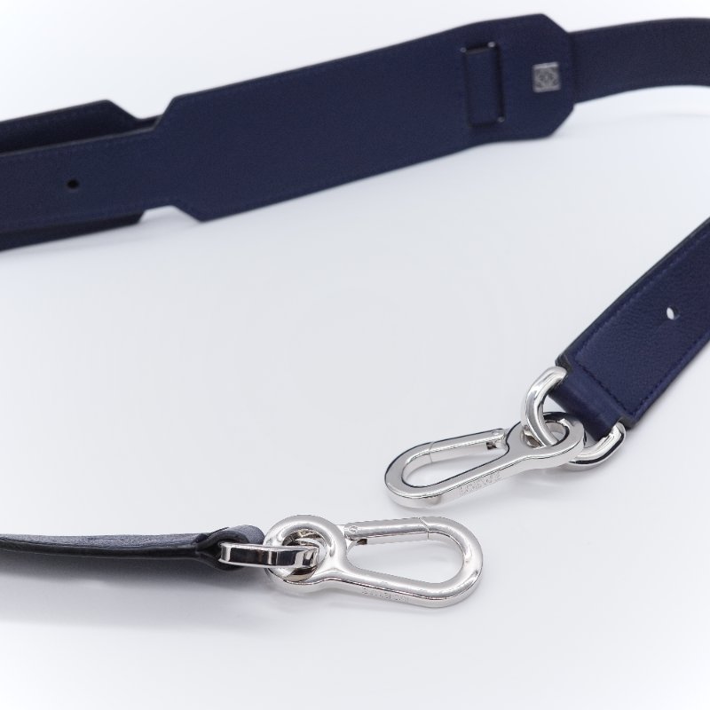 Loewe 羅威 Puzzle 大號 深藍色 牛皮 斜挎包 手提包-32