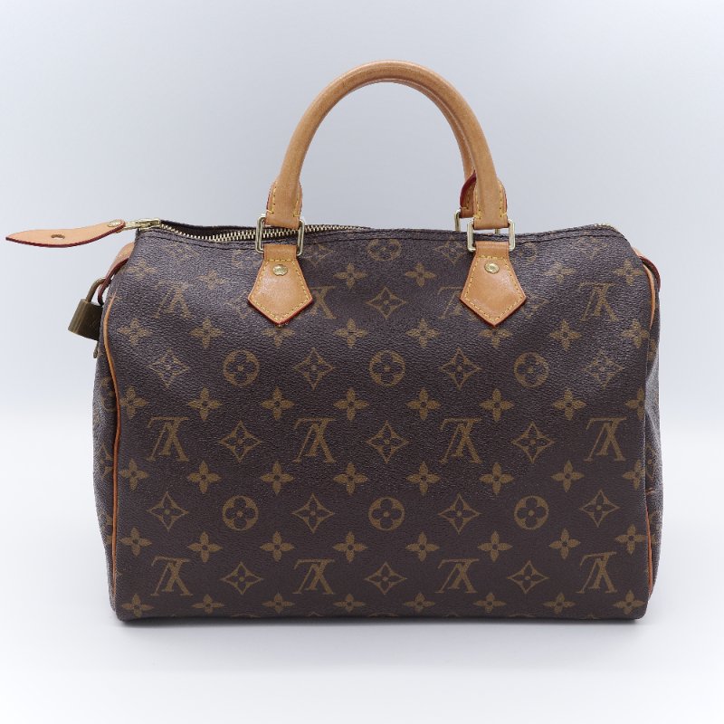 Louis Vuitton 路易威登 Speedy 老花 棕色 帆布 手提包-1