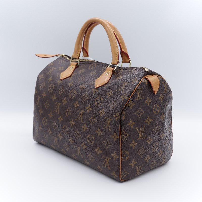 Louis Vuitton 路易威登 Speedy 老花 棕色 帆布 手提包-3