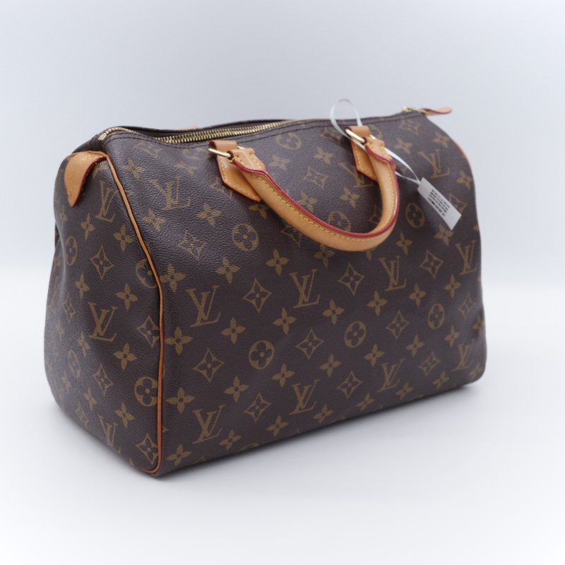 Louis Vuitton 路易威登 Speedy 老花 棕色 帆布 手提包-4