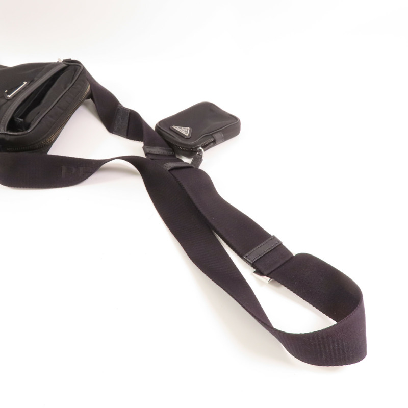 PRADA 尼龍Shoulder Bag銀扣肩背袋-4