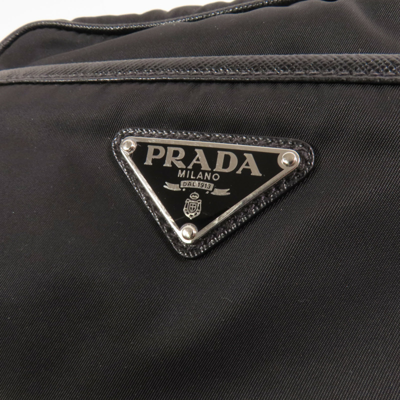 PRADA 尼龍Shoulder Bag銀扣肩背袋-5