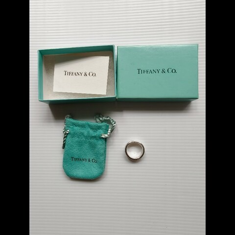 TIFFANY 銀戒指 925銀 11號 6.82g