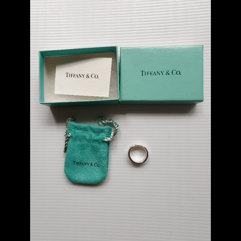 TIFFANY 銀戒指 925銀 11號 6.82g-0