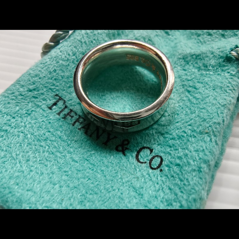 TIFFANY 銀戒指 925銀 11號 6.82g-1