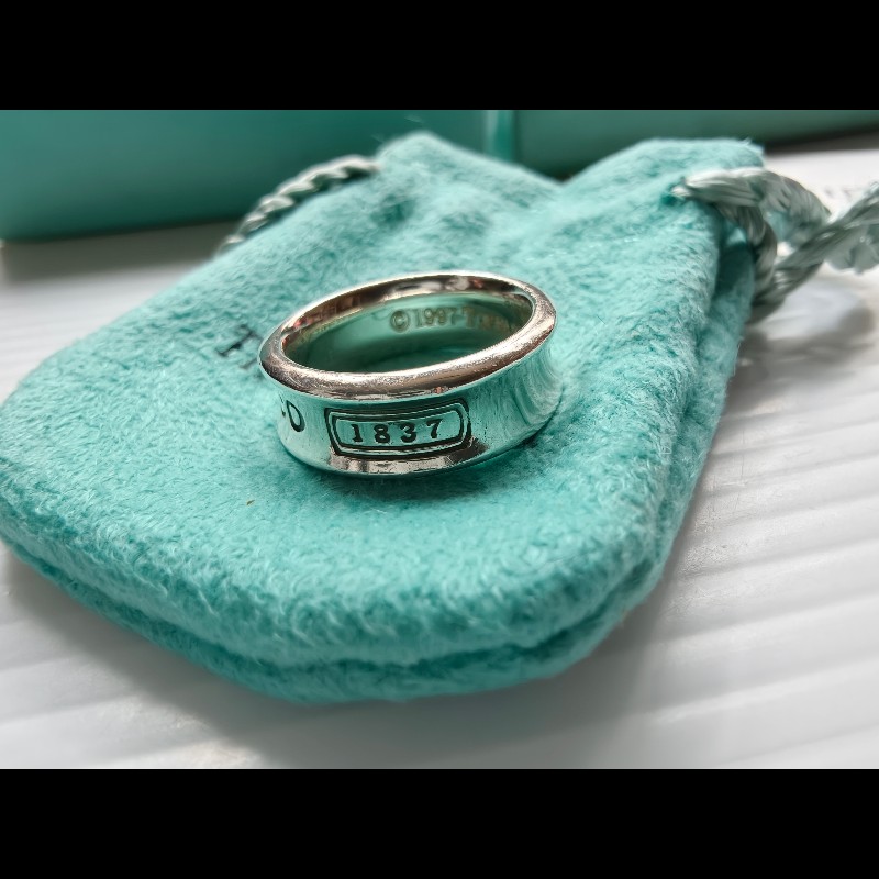 TIFFANY 銀戒指 925銀 11號 6.82g-2